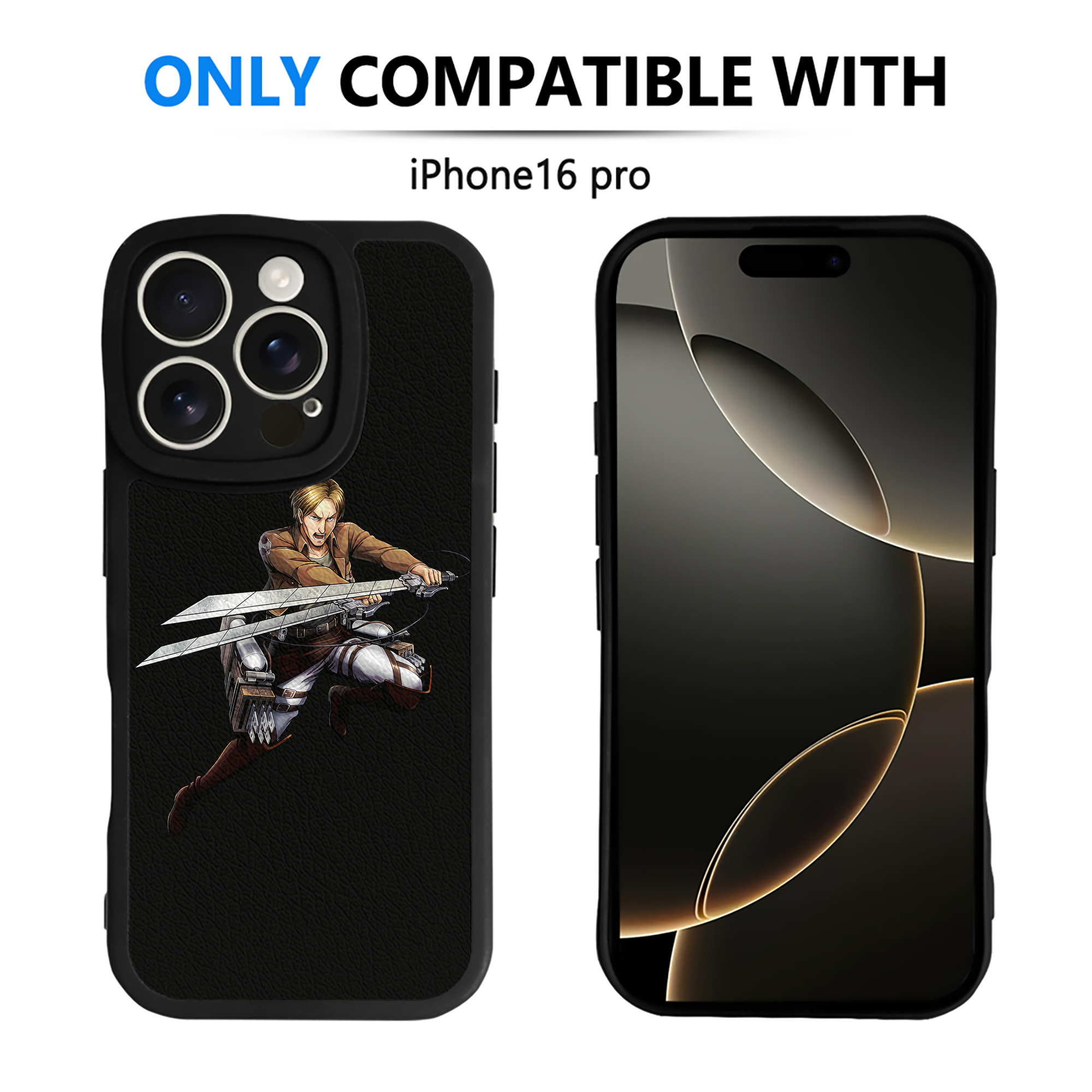 （画像用） 進撃の巨人 Attack on Titan 【iPhone 16シリーズ対応】シリコンスマホケース（レザー調） 材質：シリコン